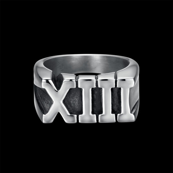 XIII ROMAN SILVER RING