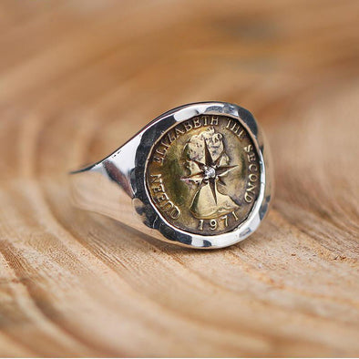 Elizabeth Brass Coin Ring