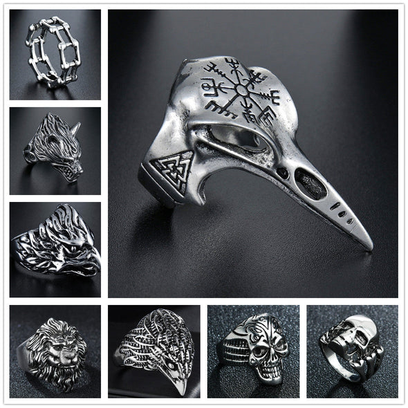 Crow Skull Rings