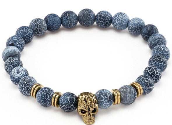 Tiger eye bead skull  Bracelet