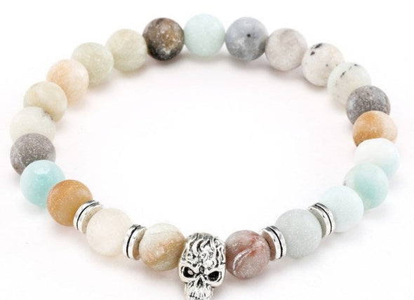 Tiger eye bead skull  Bracelet