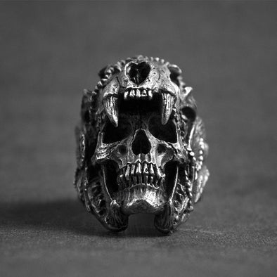 Vintage Beast Skull Rings