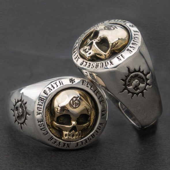 Ghost Head Skull Ring