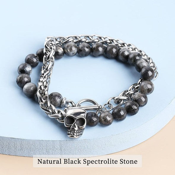 2 Layer Skull Bracelet